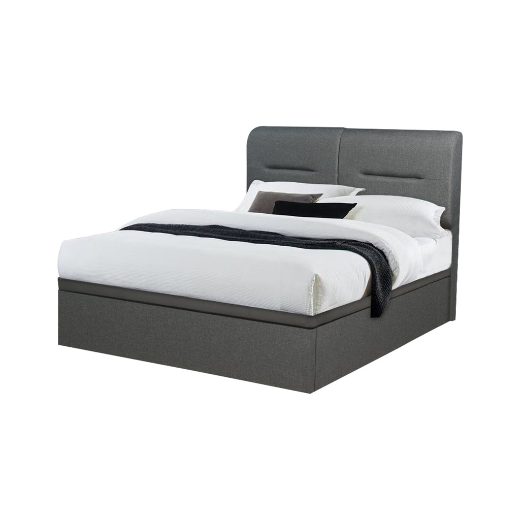 Santos Queen Storage Bed Frame Fabric/Faux Leather with Mattress Package