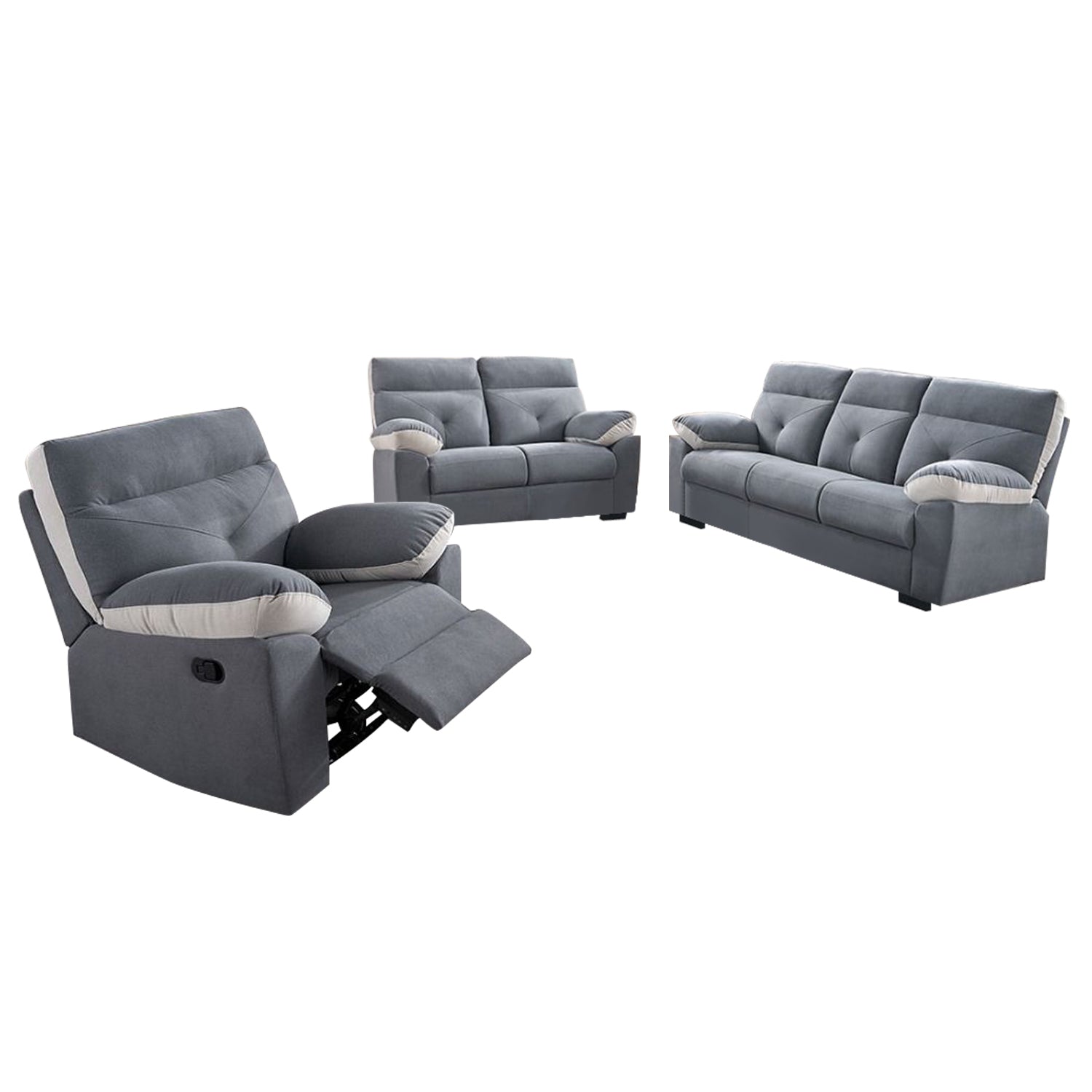 Tanji 1S Recliner 2S/3S Sofa and Coffee Table with Stool Set - PetFriendly in 2 Colours