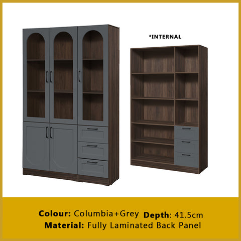 Image of Hudson Series Open Shelves Display Cabinet Bookshelf Storage in 9 Models