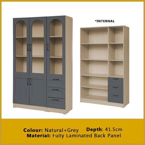 Image of Hudson Series Open Shelves Display Cabinet Bookshelf Storage in 9 Models