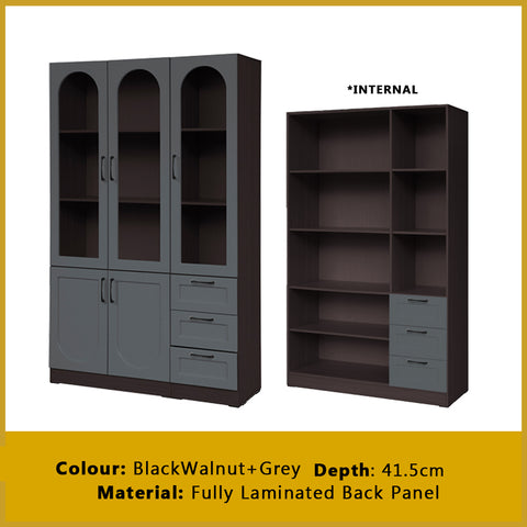 Image of Hudson Series Open Shelves Display Cabinet Bookshelf Storage in 9 Models