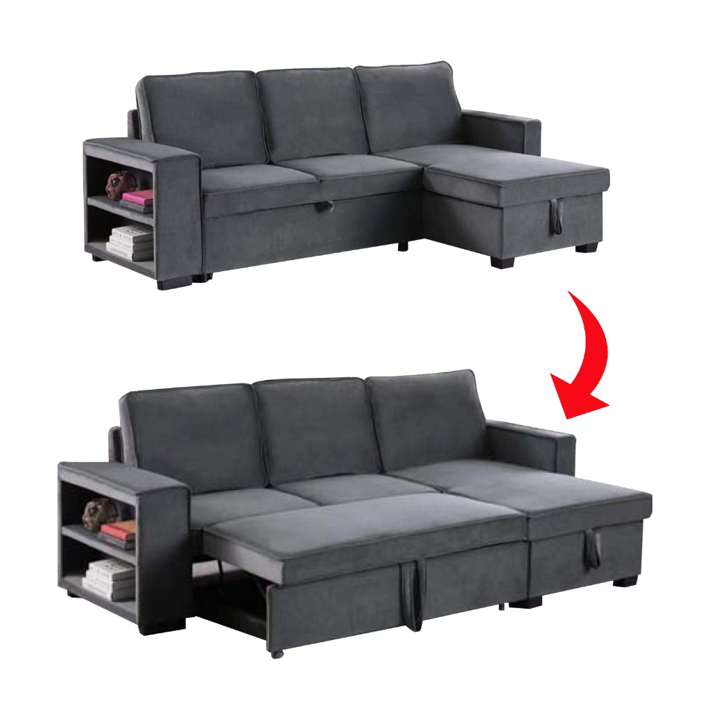 Marjie Series 7 Sleeper Sectional Reversible Sofa w/ Storage Upholstered w/ Pet-Friendly Option