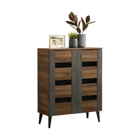 Image of Howzer Series 7 Shoe Cabinet Collection in Walnut Colour
