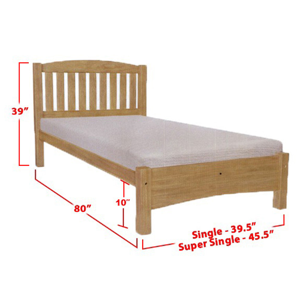 Robby Series 11 Wooden Bed Frame Cherry In Single/Super Single Size