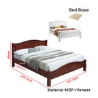 Premium Carlie Series 7 Queen Wooden Bedframe Solid Wood With Plywood Base - w/ Mattress Option