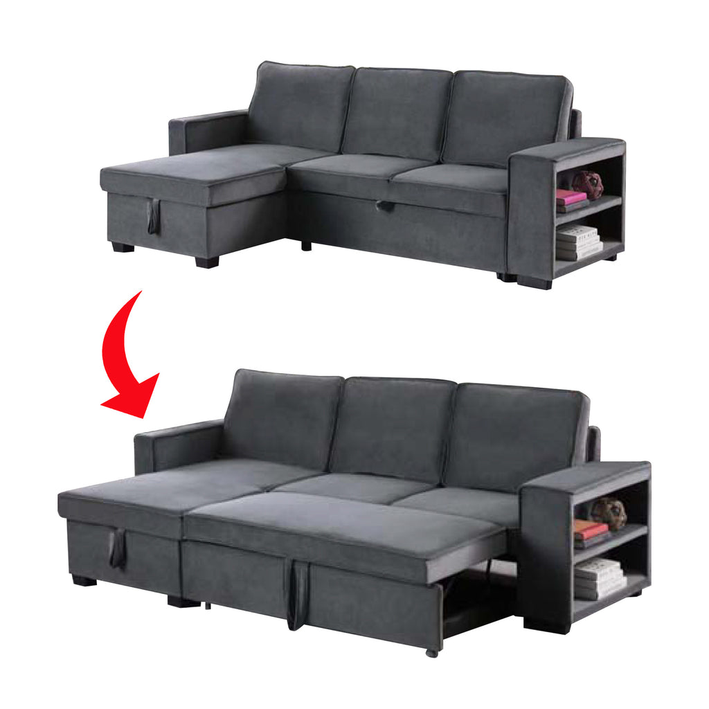 Marjie Series 7 Sleeper Sectional Reversible Sofa w/ Storage Upholstered w/ Pet-Friendly Option