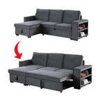 Marjie Series 7 Sleeper Sectional Reversible Sofa w/ Storage Upholstered w/ Pet-Friendly Option