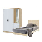 Toluca Bedroom Set Series 4 Includes Wardrobe/Bed Frame/Mattress In Single And Super Single Size.Free Installation