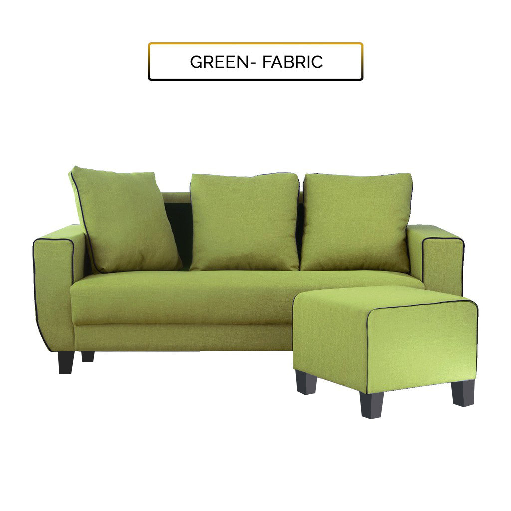 Ruru Series 2/3 Seater Leather Sofa With Ottoman w/ Pet-Friendly Option