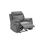 Janie Single Recliner with 2+3-Seater Sofa Set PU Leather in Grey Colour