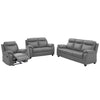 Janie Single Recliner with 2+3-Seater Sofa Set PU Leather in Grey Colour