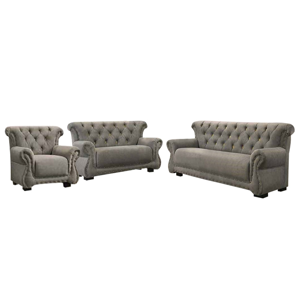 Aina 1/2/3 Seater Sofa Set PetFriendly Scratch-Resist Fabric in Grey or Brown Colour