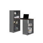Elias Study Computer Office Table with Shelves Cabinet in 4 Colours