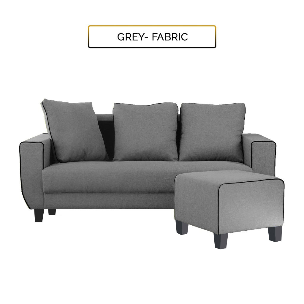 Ruru Series 2/3 Seater Leather Sofa With Ottoman w/ Pet-Friendly Option
