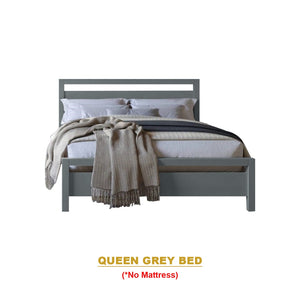 Finna Solid Rubberwood Bed Frame Single, Super Single, Queen w/ Pull-Out Option