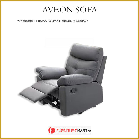 Image of Aveon Half Leather Sofa 5 recliners  Sofa Set in 2 Models