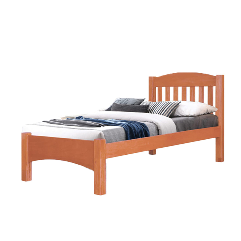 Ezra Wooden Bed Frame White, Cherry, and Walnut In Single/Super Single Size