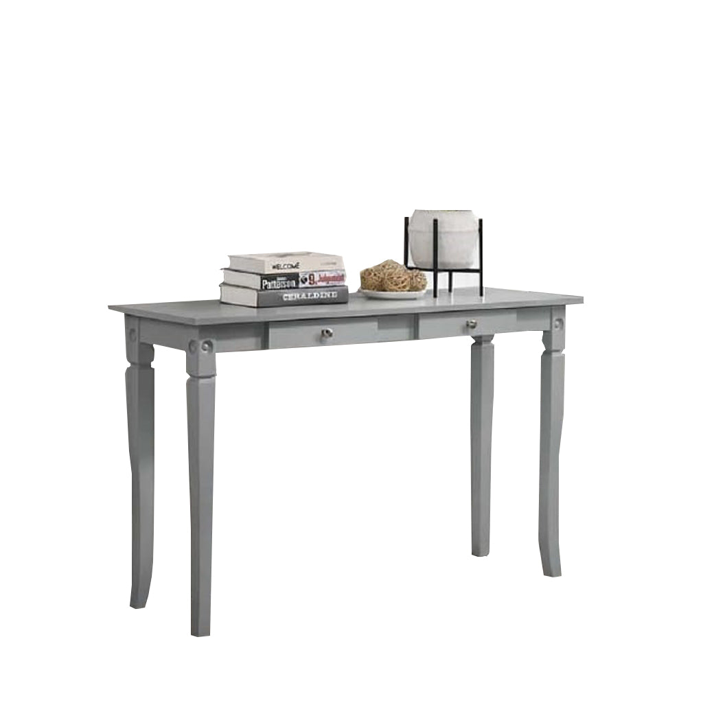 KRITY Series H Console Grey Table Top With 2x Drawer Side Display Table in Grey Leg