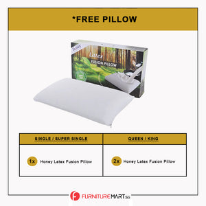 Honey Prime Silk 10" 7-Zone Pocket Spring Mattress FREE PILLOW -All Sizes