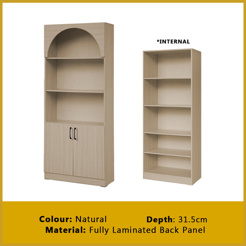 Image of Hudson Series Open Shelves Display Cabinet Bookshelf Storage in 9 Models