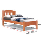 Ezra Wooden Bed Frame White, Cherry, and Walnut In Single/Super Single Size
