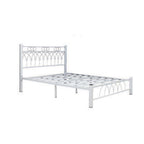 Suzana Series 5 Metal Bed Frame White In Queen Size