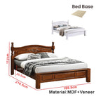 Premium Carlie Series 8 Queen Wooden Bedframe Solid Wood With Plywood Base - w/ Mattress Option