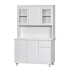 Deena Series 8/3-Door Kitchen Cabinet with Drawers w/ 3-Door Top Cabinet in White Colour