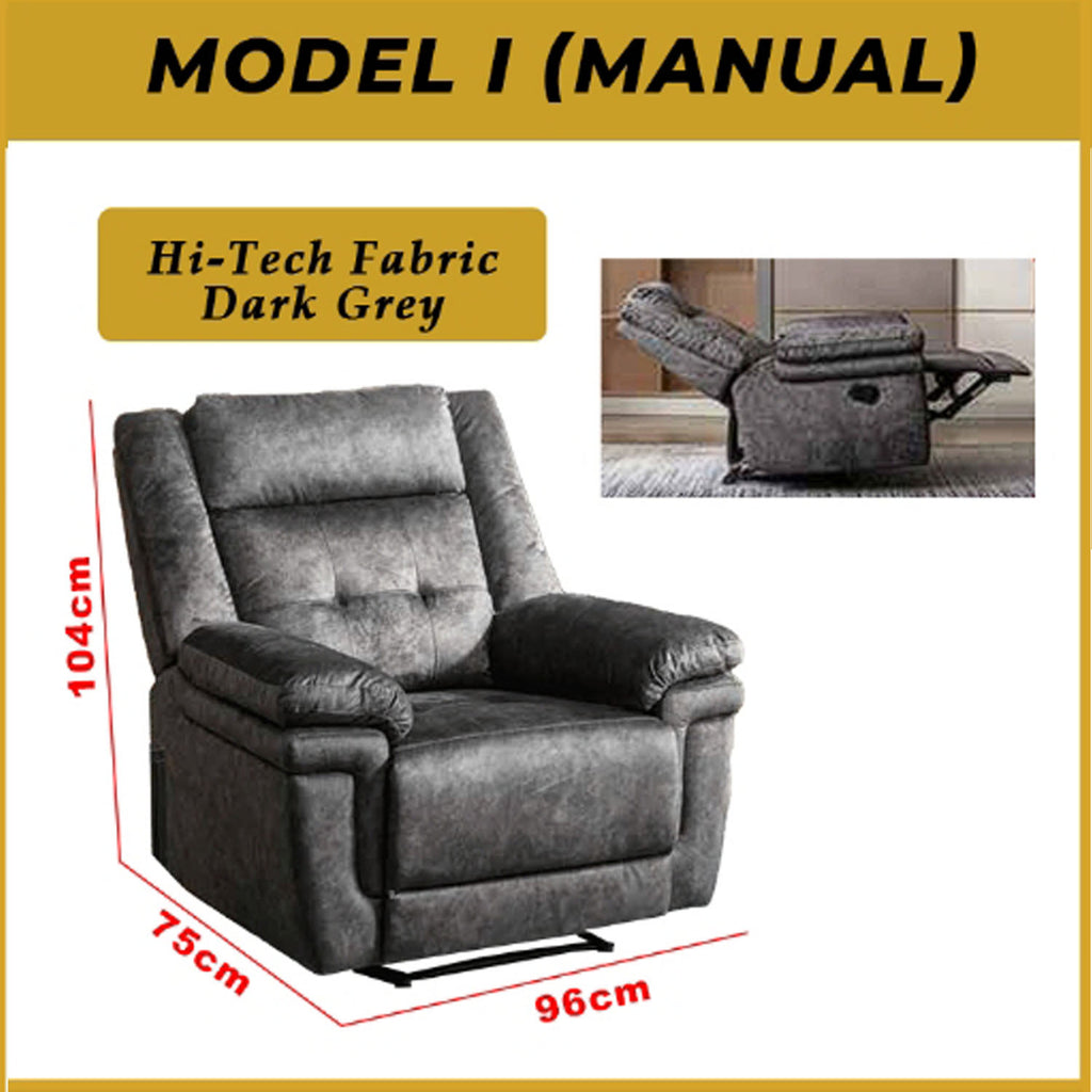 Scarlet Model I Premium Single Sofa Manual Recliner