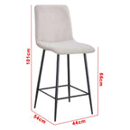 Hendrix Series 9 High Island Chair Bar Stool Chair Steel Legs