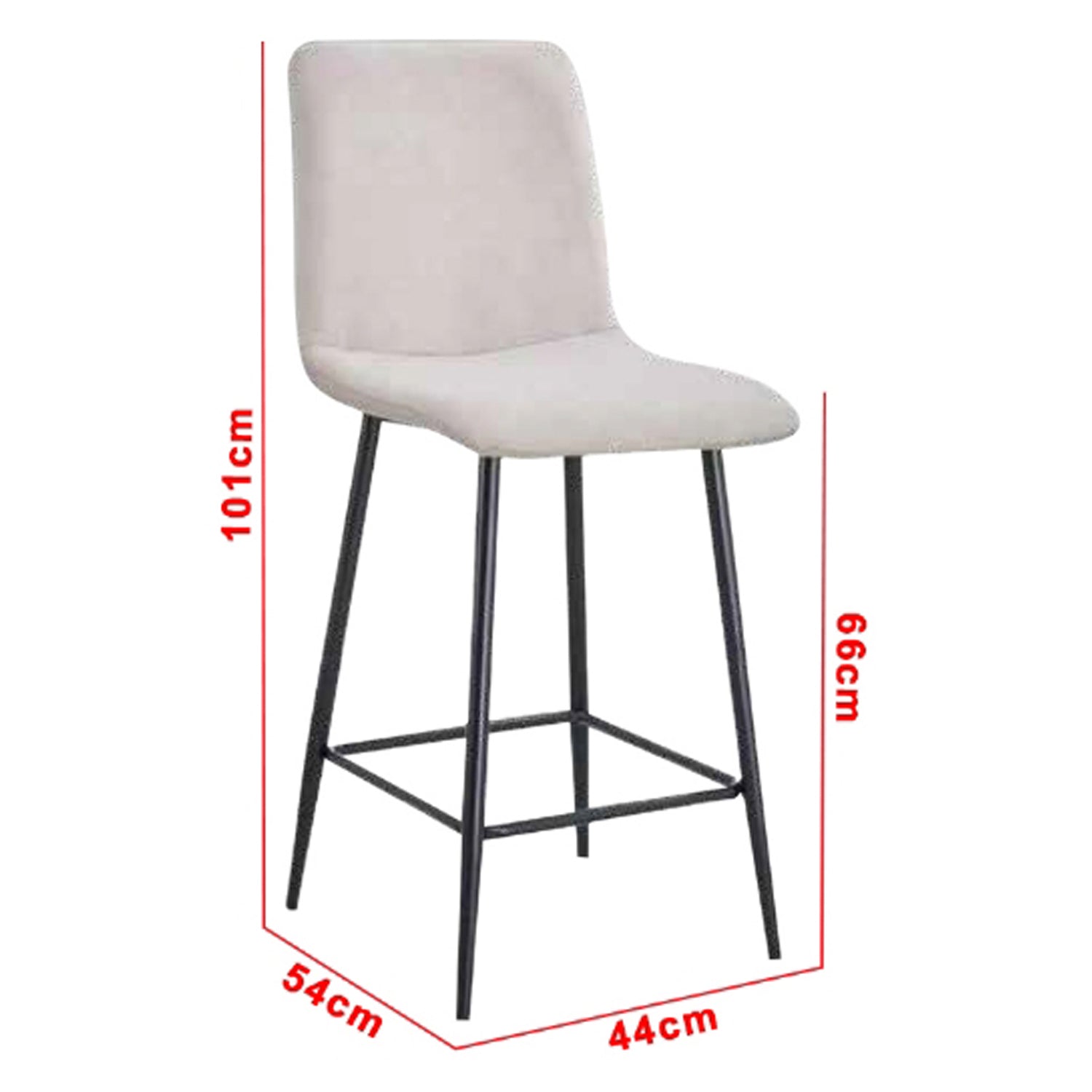Hendrix Series 9 High Island Chair Bar Stool Chair Steel Legs