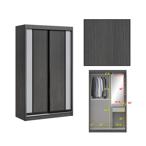 Image of Lexi Series 3 2-Door Sliding Door Wardrobe with inside mirror