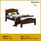 Riese Single Pull-Out Bedframe MDF+Veneer Wood Slatted Base