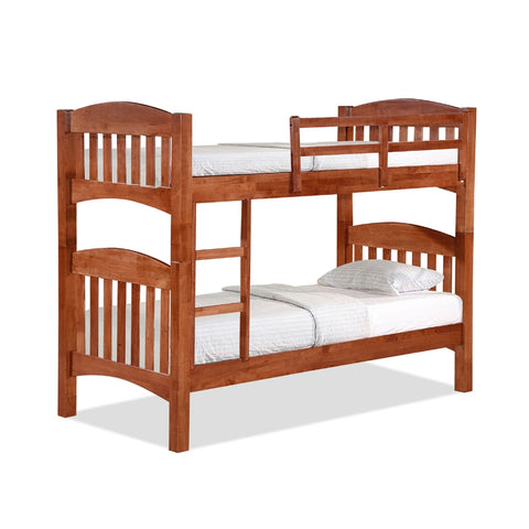 Image of Stella Series7 Solid Rubber Wood Bunk Bed with Pull-Out Add On Option Single/SuperSingle Size