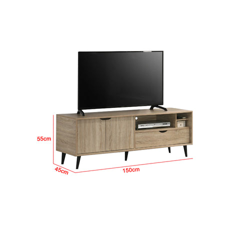 Image of Duisburg Series 14 Wood TV Console Cabinet In Natural Colour