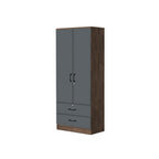 Paris Series 1/2/3/4/5 Doors Tall Wardrobe with Drawers and Top Cabinet in Columbia Grey
