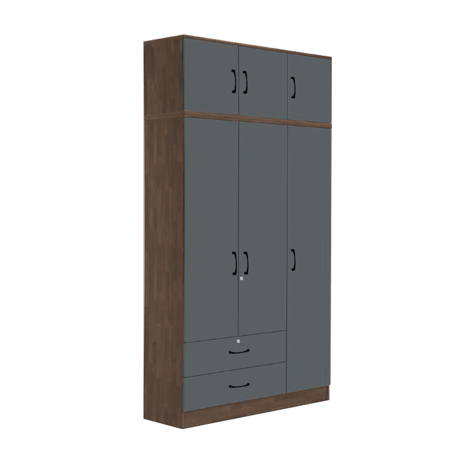 Paris Series 1/2/3/4/5 Doors Tall Wardrobe with Drawers and Top Cabinet in Columbia Grey