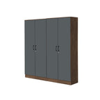 Paris Series 1/2/3/4/5 Doors Tall Wardrobe with Drawers and Top Cabinet in Columbia Grey