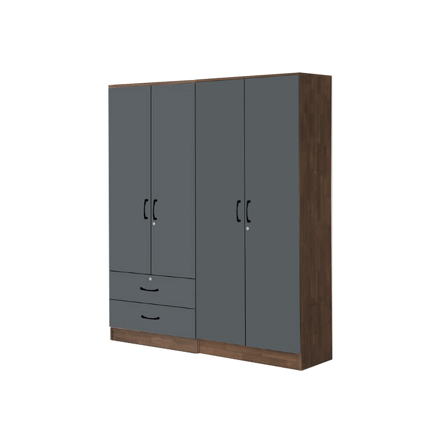 Paris Series 1/2/3/4/5 Doors Tall Wardrobe with Drawers and Top Cabinet in Columbia Grey