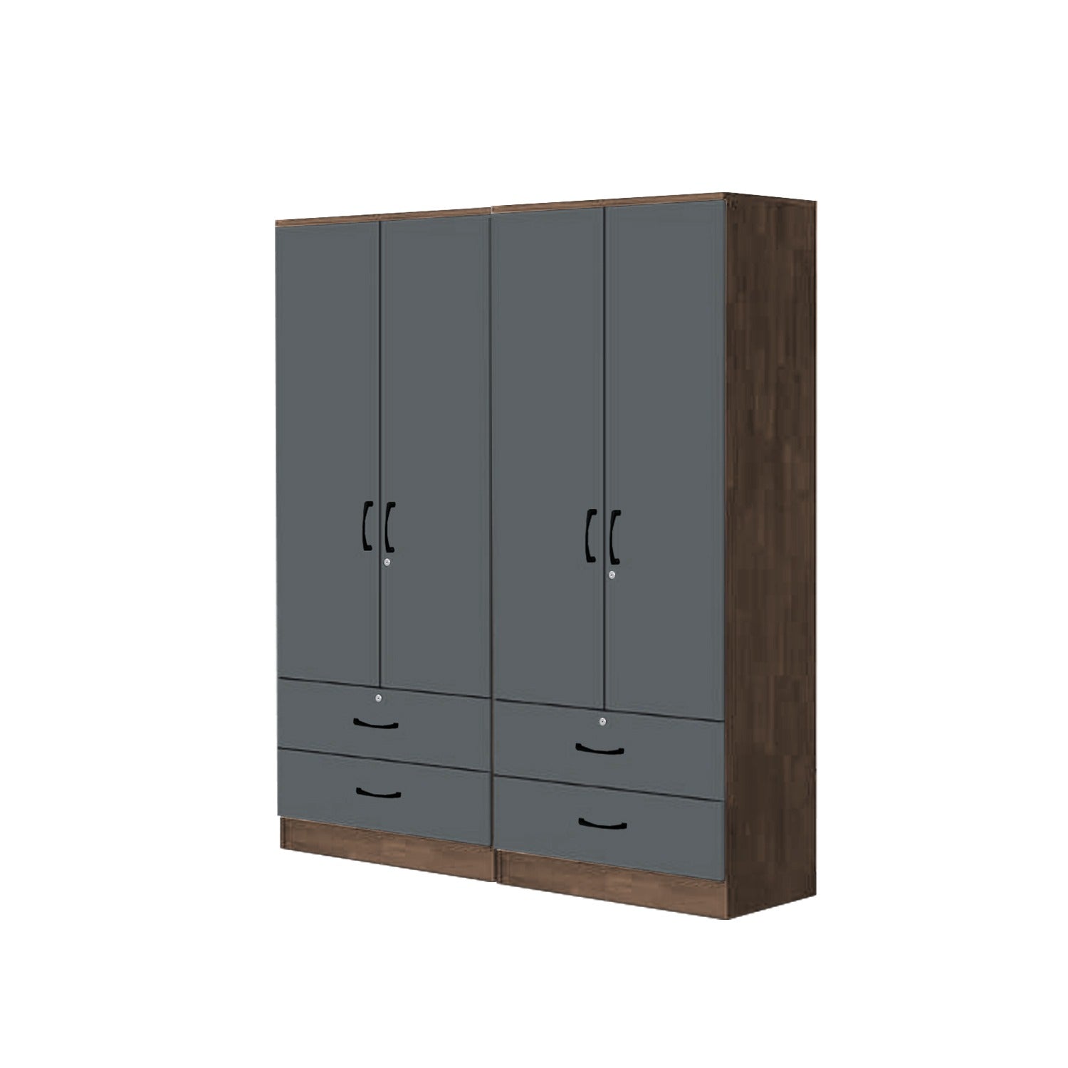 Paris Series 1/2/3/4/5 Doors Tall Wardrobe with Drawers and Top Cabinet in Columbia Grey