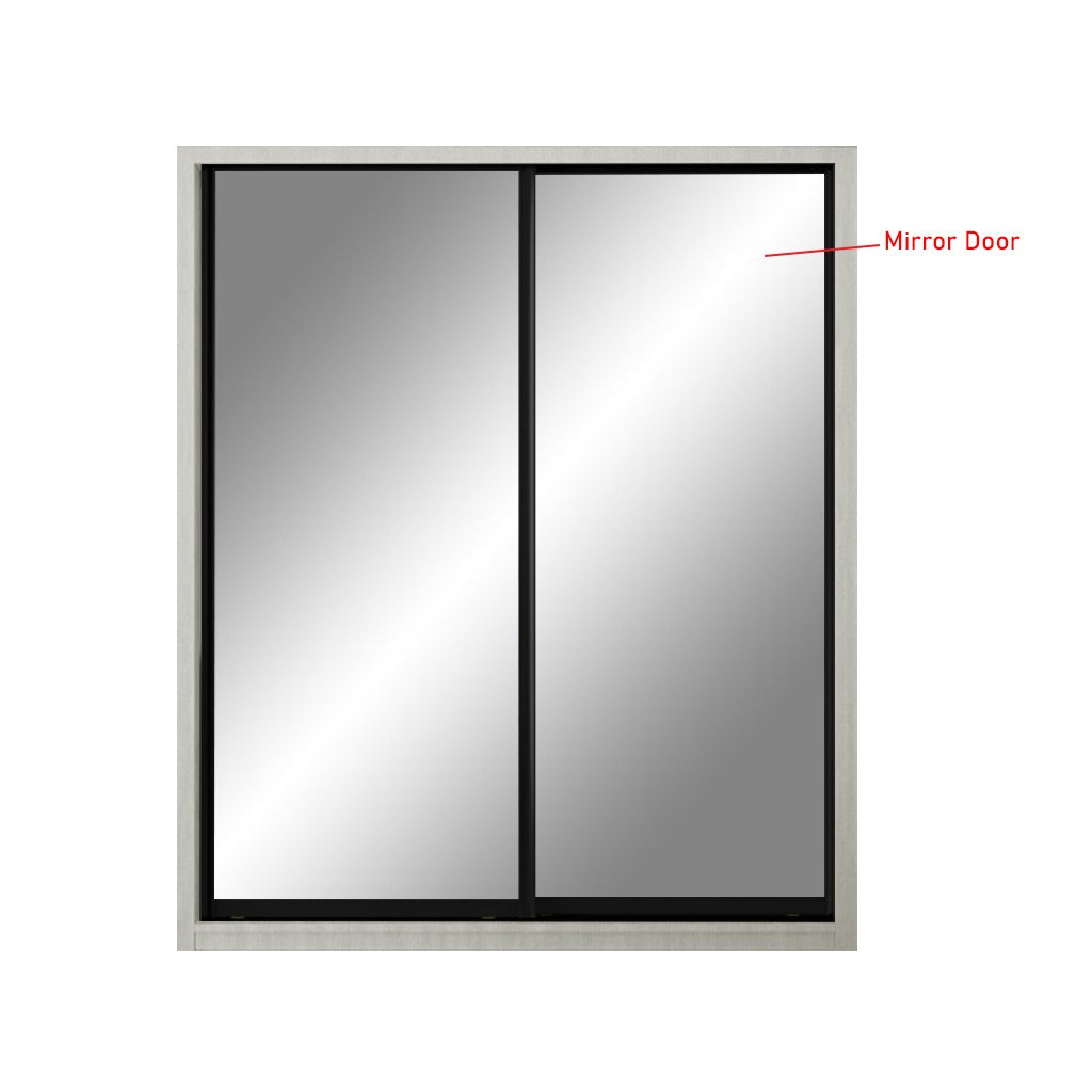 Kenzo Series 16 5ft Sliding Glass And Mirror Door Wardrobe