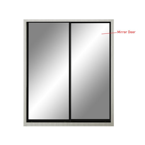 Image of Kenzo Series 16 5ft Sliding Glass And Mirror Door Wardrobe