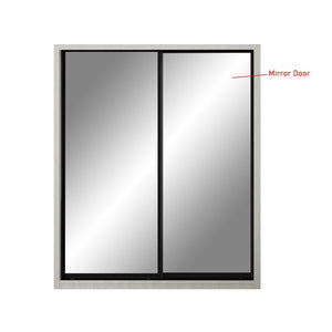 Kenzo Series 16 5ft Sliding Glass And Mirror Door Wardrobe