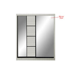 Kenzo Series 22 5ft Sliding Glass And Mirror Door Wardrobe