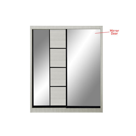 Image of Kenzo Series 22 5ft Sliding Glass And Mirror Door Wardrobe