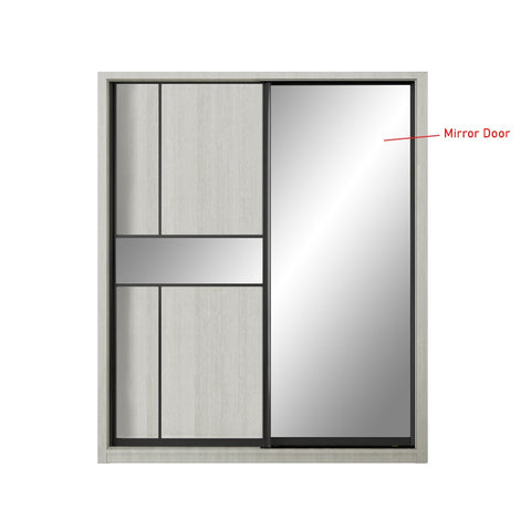 Image of Kenzo Series 30 5ft Sliding Glass And Mirror Door Wardrobe