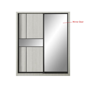 Kenzo Series 30 5ft Sliding Glass And Mirror Door Wardrobe