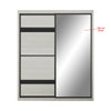 Kenzo Series 36 5ft Sliding Glass And Mirror Door Wardrobe