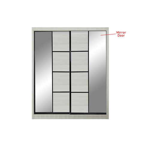 Image of Kenzo Series 24 Sliding Glass And Mirror Door Wardrobe