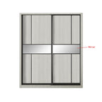 Kenzo Series 28 5ft Sliding Glass And Mirror Door Wardrobe